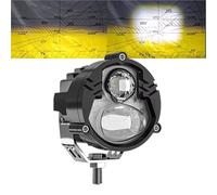 Projecteur De Moto Lampe 1X Projecteur De Moto Moto Spot Lampe Antibrouillard 3 Pouces 9-80V Faisceau Haut Et Bas 90W Pédale Bicolore Phare LED De Véhicule Électrique