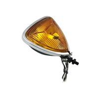Projecteur De Moto Lampe Phare De Moto Personnalisé Vintage, Triangle, pour Cafe, pour Racer, pour Chopper, pour Bobber(Black Chrome Yellow)