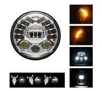 Projecteur De Moto Lampe Phare Moto LED Clignotant Adaptatif Projecteur Phare 7 Pouces Universel pour BMW pour R9T pour R-Nine T 2014 2015 2016 2017 2018 2019 2020 2021 2022(Turn Signal Style2)