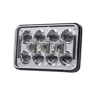 projecteur de moto Phare LED pour motos 4x6 pouces, avec faisceau haut et bas Drl, scellé, lampe avant DRL pour chevy pour XR250, XR400, XR650 Unités Phares Moto(Beige)