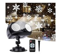 Projecteur de Noël à DEL étanche avec télécommande, projecteur de chute de neige rotatif pour Halloween, fête de Noël, jardin, vacances