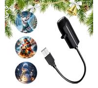 Projecteur de Noël extérieur - 3 motifs LED rechargeable par USB - Accessoire de fête - Pour jardin, anniversaire, bureau, maison, bureau, chambre à coucher, salle de ole, dortoir