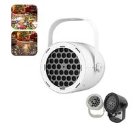 Projecteur de Noël LED, illuminez votre maison for les fêtes, projecteur de Noël USB à motifs, projecteur de Noël LED rotatif à motifs.(White)