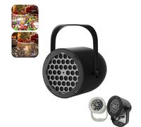 Projecteur de Noël LED, illuminez votre maison for les fêtes, projecteur de Noël USB à motifs, projecteur de Noël LED rotatif à motifs.(Black)