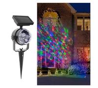 Projecteur de Noël, LED solaire Spot extérieur lampe rotative projecteur RGB cristal Sta éclairage pelouse solaire jardin projecteur vacances fête lumière pour Noël, Intérieur, Extérieur, Fête, Mariag