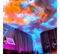 Projecteur de nuages Bricolage Créatif Coton Thundercloud LED Lumières, Lumières De Nuage De Plafond Coloré for Salle De Jeux, Décoration De Noël, 5m Pour la maison, les jeux, la chambre à coucher, la