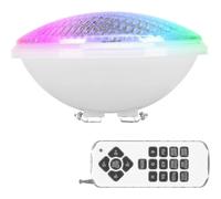Projecteur de piscine RGBW 40W PAR56, projecteur LED étanche IP68, submersible 12V CC/CA, multicolore, avec télécommande.