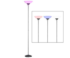Projecteur de plafond à LED RVB, lampadaire, éclairage, couleur titane, salon, chambre, bureau, éclairage de la pièce, y compris télécommande, changeur de couleurs