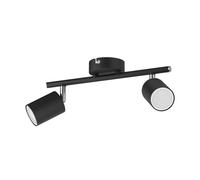 Projecteur de plafond WAIKA à deux flammes noir mat avec ampoules LED GU10 [EEK: F]