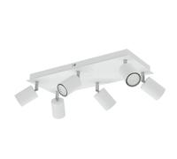 Projecteur de plafond WAIKA à six flammes blanc mat avec ampoules LED GU10 [EEK: E]