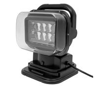 Projecteur de recherche LED, 50 W, 8000 lm, rotatif à 360°, étanche IP67, télécommande, projecteur de travail portable pour voiture, bateau, camping et extérieur (noir)
