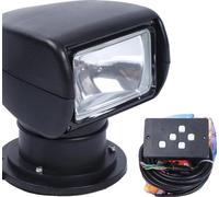 Projecteur de recherche, télécommande, rotation 360¬8, 2500 lumens, noir
