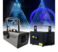 Projecteur De Scanner De Ligne - Animation 3D, Machine à Neige 1500W + Lumières Disco 10/15W, Lumières De Fête, Pour Fête, Club, Maison, Effet De Lumière Décoratif,A