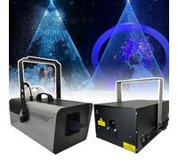 Projecteur De Scanner De Ligne - Animation 3D, Machine à Neige 1500W + Lumières Disco 10/15W, Lumières De Fête, Pour Fête, Club, Maison, Effet De Lumière Décoratif,B