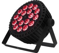 Projecteur de scène, 4/8 canaux DMX, luminosité réglable, LED longue durée, aluminium 18x12W noir, prise EU