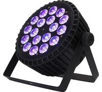 Projecteur de scène, 4/8 canaux DMX, luminosité réglable, LED longue durée, aluminium 18x18W noir, prise EU
