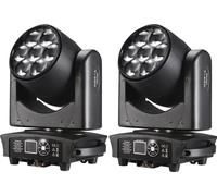 Projecteur de scène, 7x40W RGBW Beam + Wash,DMX, angle de rayonnement réglable, prix unitaire pour 2 pièces, fiche EU