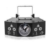 Projecteur de scène, lumière laser, 6 watts, stroboscope, rythme musical, commutation multimode, portable, noir
