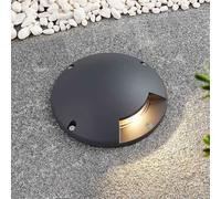 Projecteur de sol LED Lindby Cormac, 1 lampe, Ø 21 cm, IP67 Cormac, noir, Aluminium, Moderne, Luminaire extérieur LED