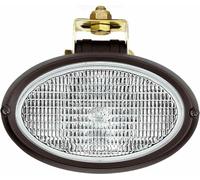 HELLA Halogène Projecteur de travail - Oval 100 - 12V - Montage en saillie/vissé - pendu/support de montage pivotant - Éclairage du champs proche - Fiche: Fiche schuko - 1GA 996 561-007