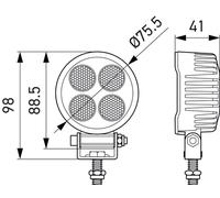 Projecteur de travail HELLA 1G0 357 111-002