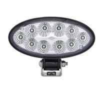 HELLA 1Gb 996 386-021 Led-Projecteur De Travail - Oval 90 - 24/12V - 2000Lm - Montage En Saillie/Vissé - Support De Montage Pivotant - Éclairage À Grd Rayon Luminieux - Fiche: Fiche Deutsch