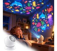 Projecteur de vagues de l'océan, veilleuse d'ambiance LED rotative | Scènes sous-marines à intensité variable pour murs et plafonds, support portable pour chambres, coins de lecture et