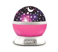 Projecteur de veilleuse, projecteur d'étoiles rotatif, lampe table lumineuse à LED, lumière rotative couleur for fêtes d'enfants et jouets for enfants (bleu)(Pink)