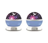 Projecteur de veilleuse, projecteur d'étoiles rotatif, lampe table lumineuse à LED, lumière rotative couleur for fêtes d'enfants et jouets for enfants (bleu)(2 Pack of Blue)