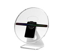 Projecteur de ventilateur d’hologramme 3D Machine de publicité holographique 30cm Machine à projection nue Eye 3D Dispositif stéréo de bureau avec version de mise à niveau WiFi audio pour les affaires