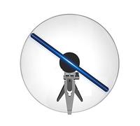 Projecteur de ventilateur d’hologramme 3D Projecteur d'hologramme de ventilateur 3D 10.63in affichage publicitaire à distance lumières Mini projecteur de bureau alimentation Support Image vidéo Affich