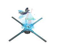 Projecteur de ventilateur d'hologramme 3D Ventilateur Holographique 3D De 18,1 Pouces/46 Cm, 528 Perles LED Dans 4 Pales De Ventilateur, Projecteur Holographique Par Carte TF, Application Et Télécomma
