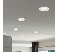 Plafonnier spot encastrable Plafonnier LED encastrable blanc, 3W 230lm blanc chaud, DxH 8,2 x 7,5 cm, lot de 6