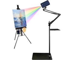 Projecteur d'esquisse intelligent avec télécommande, mise au point réglable, correction de déformation des bords, connectivité filaire/sans fil/USB pour transfert d'image, utilisation sur toile murale
