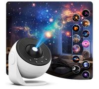 Projecteur d'étoile, projecteur de planétarium pour chambre, veilleuse ultra claire avec 4K remplaçable, 13 disques Galaxy à rotation à 360 degrés, lumière du ciel réel (mise à jour PRO)