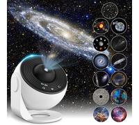 Projecteur d'étoiles de Planétarium, Projecteur de Galaxie, Veilleuse de Ciel étoilé Réaliste avec 13 Disques de Film, Lune de Constellation de Système Solaire pour le Salon de Chambre d'enfants
