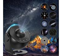Projecteur d'étoiles Galaxy Ultral 13 en 1, zone d'image HD, veilleuse LED, 13 disques de film, 360 ° Minuterie rotative de 1/2 heure pour la chambre des enfants et des adultes