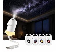 Projecteur d'étoiles,hd star projector, Projecteur de rêve de galaxie | Veilleuse holographique,HD Smart Dynamic,USB,pour Chambre à coucher,plafond（Avec 4 Films）Nouveau 2026
