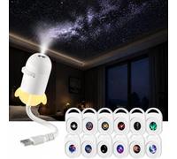 Projecteur d'étoiles,hd star projector, Projecteur de rêve de galaxie | Veilleuse holographique,HD Smart Dynamic,USB,pour Chambre à coucher,plafond（Avec 12 Films）Nouveau 2026