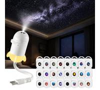 Projecteur d'étoiles,hd star projector, Projecteur de rêve de galaxie | Veilleuse holographique,HD Smart Dynamic,USB,pour Chambre à coucher,plafond（Avec 24 Films）Nouveau 2026
