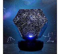 Projecteur d'étoiles, LED à faire soi-même, veilleuse de nuit rotative pour décoration d'intérieur, lampe projecteur de lumière étoilée romantique (monochrome, USB, bleu)