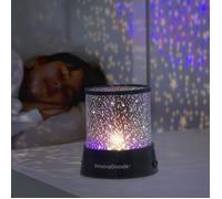 InnovaGoods - Projecteur d'Étoiles LED Vezda, Veilleuse Enfants, Décoration Chambre, 2 Modes Éclairage: Lumière Chaude, Multicolore, Noir