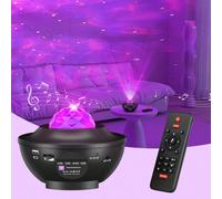 Projecteur d'étoiles, projecteur de galaxie avec télécommande et haut-parleur Bluetooth, projecteur de lumière nocturne à projections dynamiques multicolores pour enfants et adultes, lumières d'espace