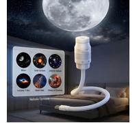 Projecteur d'étoiles, Veilleuse Enfant 2-en-1, USB Projecteur ciel étoilé avec Commande Tactile, Multicolore