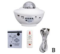 Projecteur d'étoiles, veilleuse, vagues de l'océan, nébuleuse, haut-parleur, Bluetooth, luminaire décoratif d'intérieur, X1b9