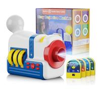 Projecteur d'histoire pour enfants, projecteur d'histoire HD 4K avec 4 thèmes scientifiques, projecteur pour enfants avec 5 veilleuses dégradées et narration audio, jouet éducatif alimenté par USB