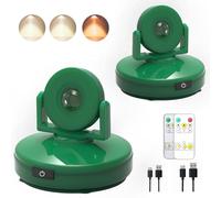 Projecteur d'intérieur LED sans fil,lampe montante rechargeable,lampe photo alimentée par batterie avec télécommande,projecteur à bande avec gradation de minuterie pour Peintures oeuvres décoration