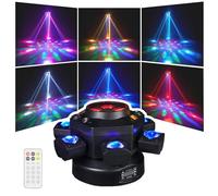 Projecteur DJ à tête mobile, éclairage de scène LED 150 W, 6 bras, 4 en 1 RGBW, avec télécommande, portée de 6 mètres, contrôlable par DMX, idéal for les discothèques.