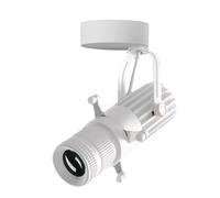 Projecteur en forme d'ouverture réglable à led, bureau au plafond ou lampe d'appoint murale, spot pour exposition de galerie d'art du musée de concert art directionnel(Blanc-S-3W,Blanc chaud-3000K)