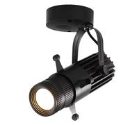 Projecteur en forme d'ouverture réglable à led, bureau au plafond ou lampe d'appoint murale, spot pour exposition de galerie d'art du musée de concert art directionnel(Noir-S-3W,Blanc chaud-3000K)